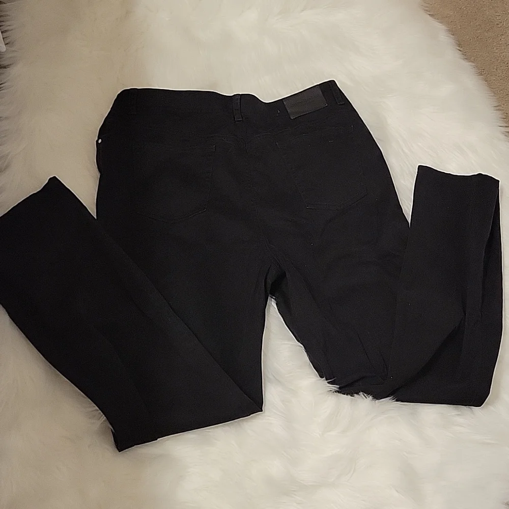 Lauren Ralph Lauren Jeans black velvety stretch straight leg classic sz 14 EUC…